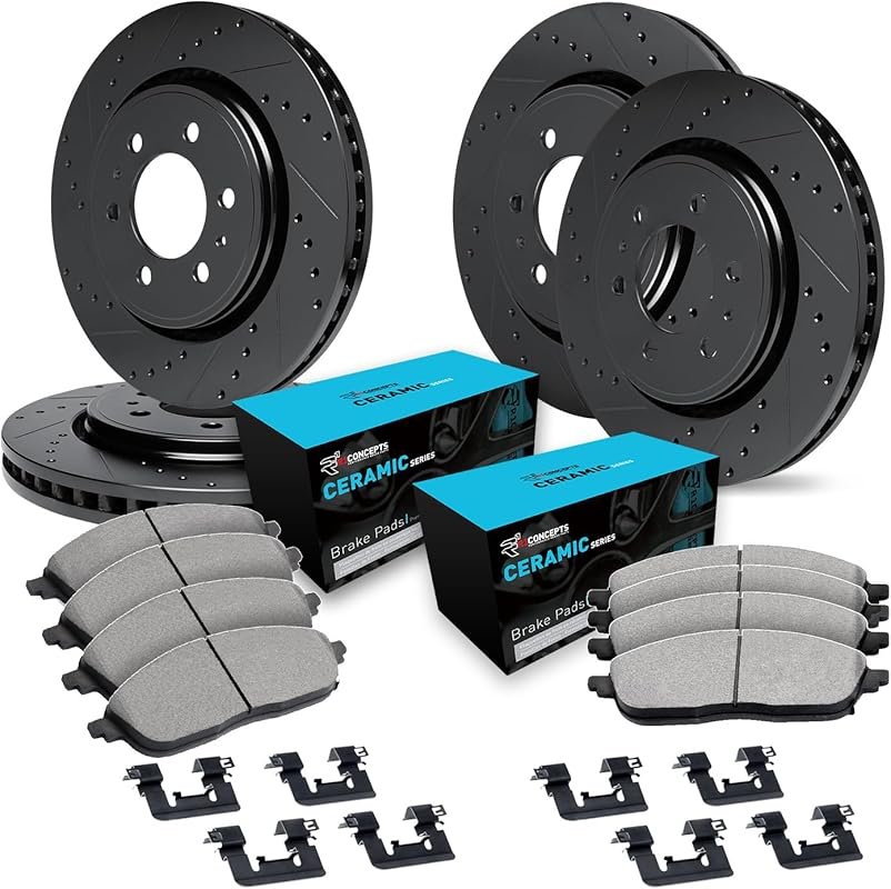 Front and Rear Brake Kit for 2005 Toyota Sequoia with Drilled and Slot