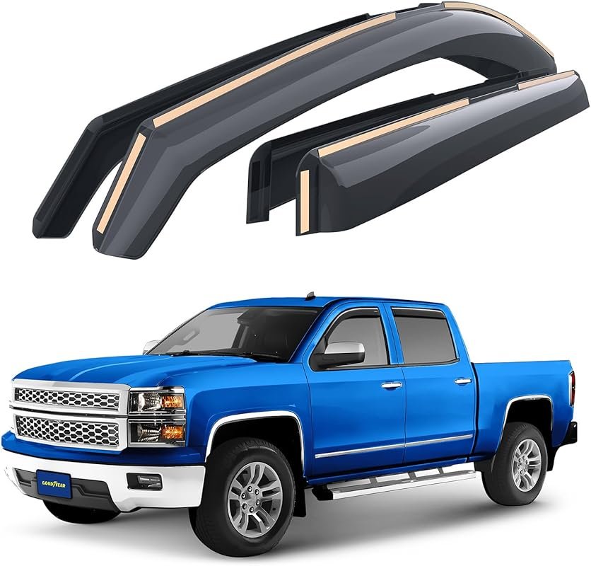 Goodyear Shatterproof in-Channel Window Deflectors for Trucks Chevrole