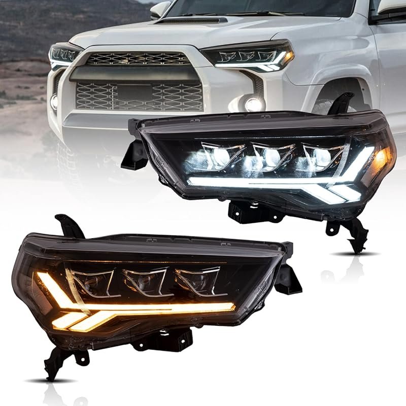 VLAND LED Projector Headlights for 2014-2023 Toyota 4Runner with Seque