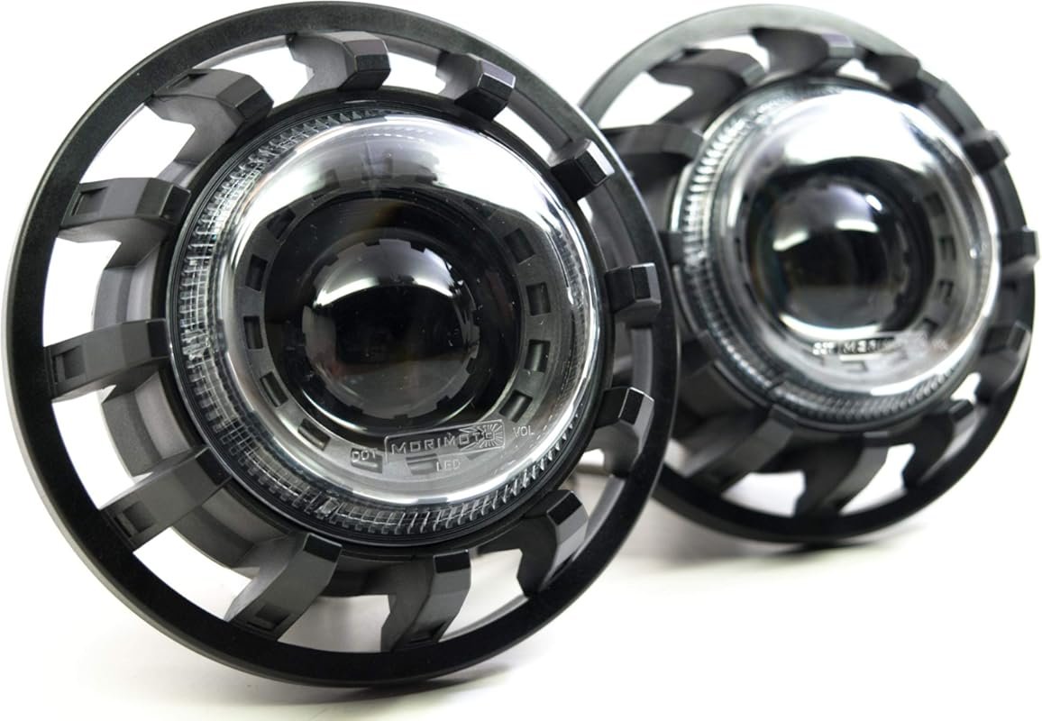 Morimoto Super7 2.0 LED Headlight Housings for Jeep Wrangler JK, Flick