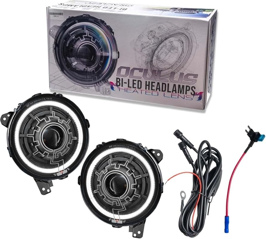 Oracle Oculus Bi-LED Projector Headlights with Heated Lens for Jeep Wr