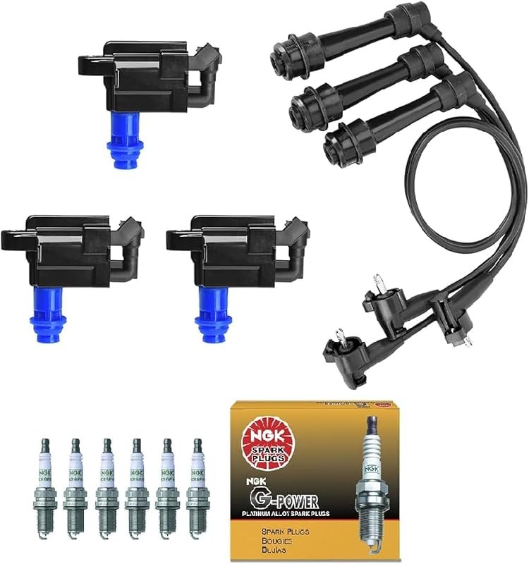 UF228 Ignition Coil and NGK G-Power Spark Plug Set for Lexus GS300 3.0