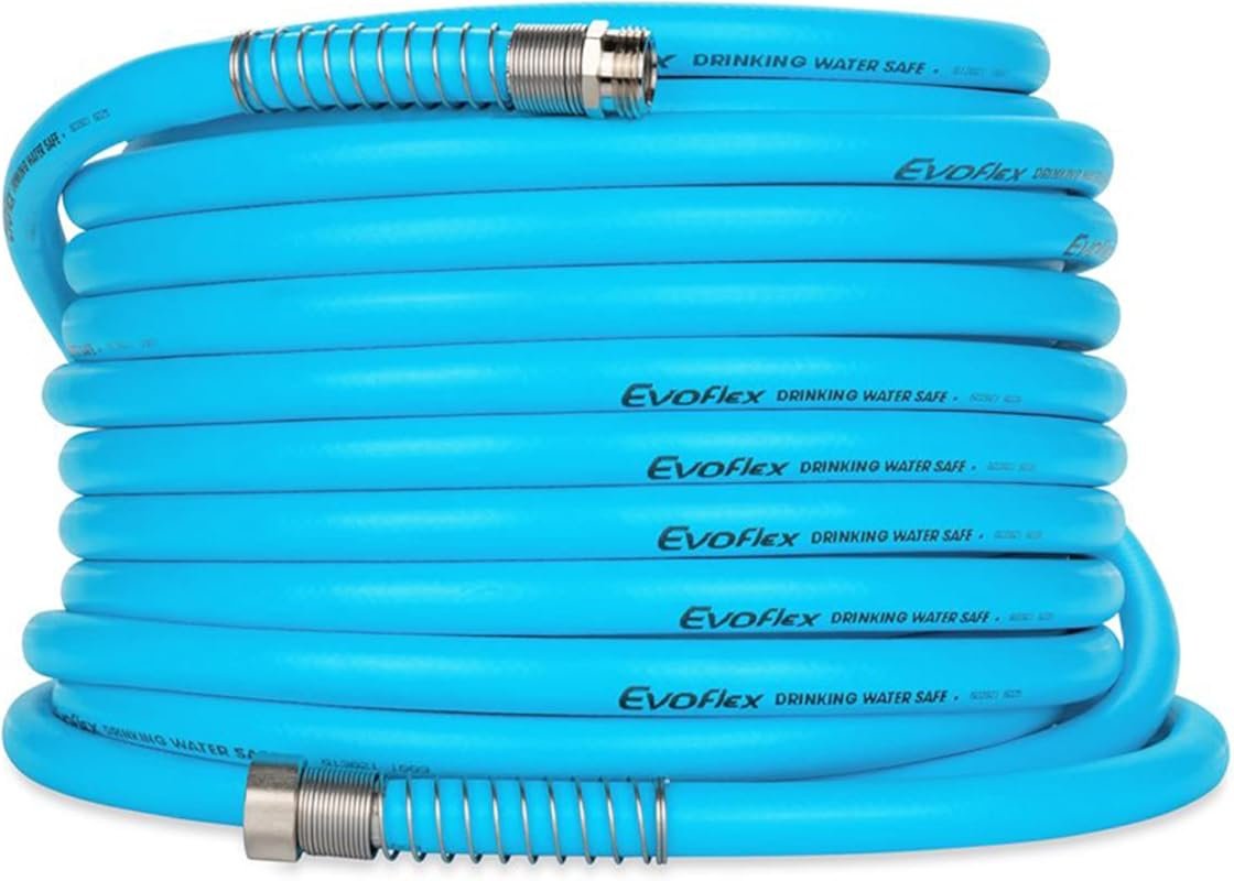 Camco EVOFlex 75-Ft Flexible RV Drinking Water Hose – Lead-Free, BPA-F