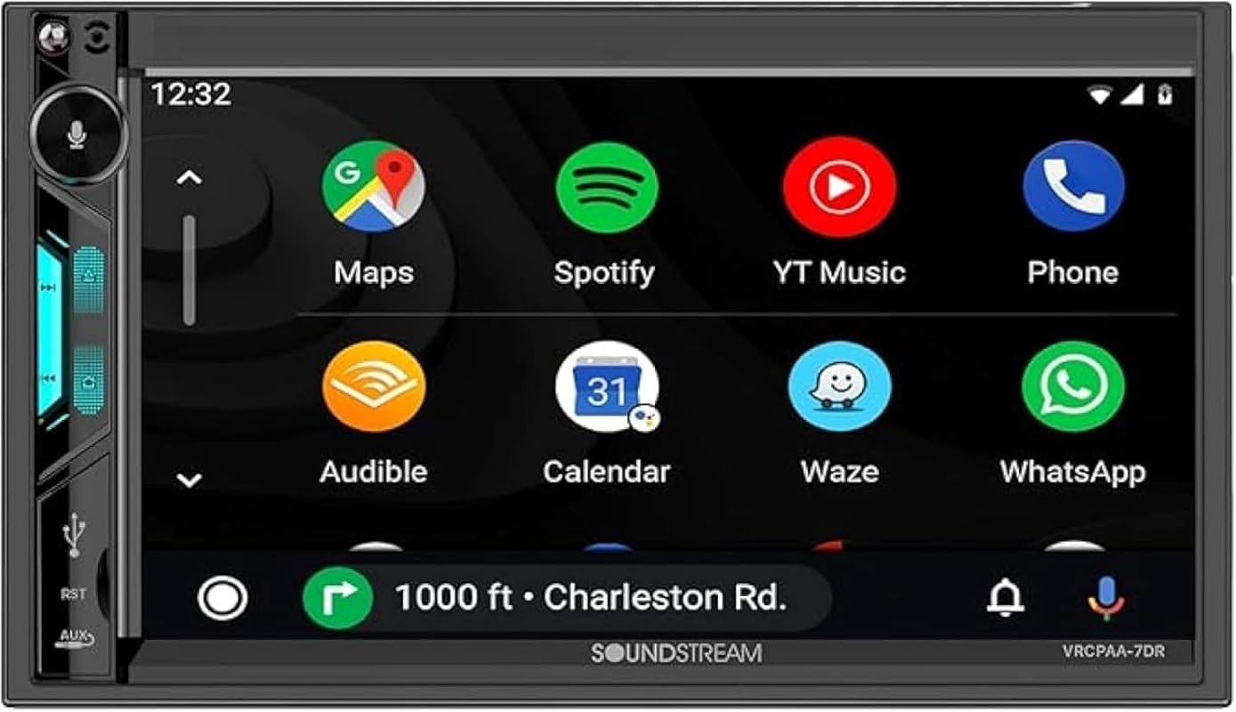 Soundstream 7-inch double DIN stereo with wireless CarPlay, Android Au