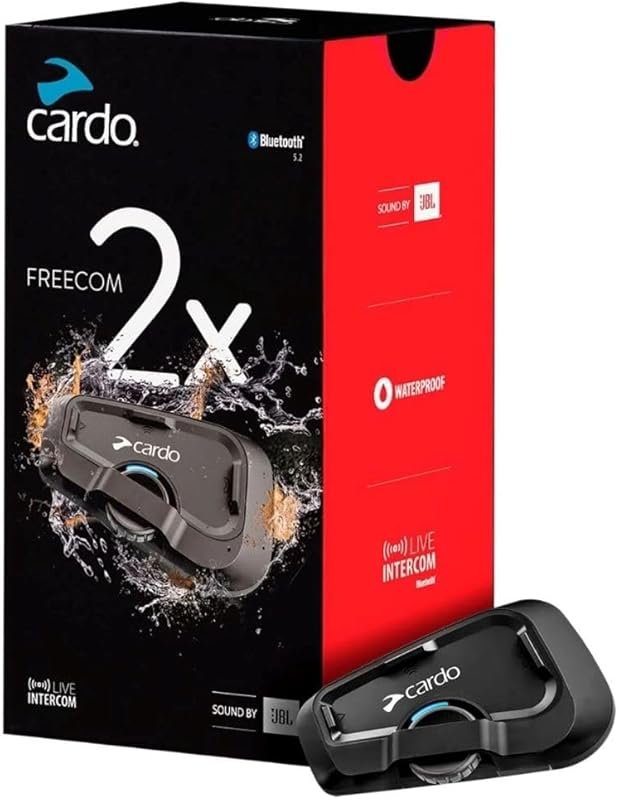 Cardo FREECOM 2X Motorcycle 2-Way Bluetooth Communication System with