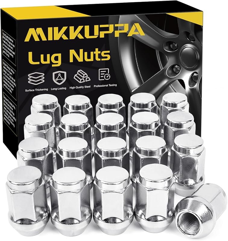 MIKKUPPA Chrome Lug Nuts for Ford Explorer, Edge, and Mustang – 20-Pac