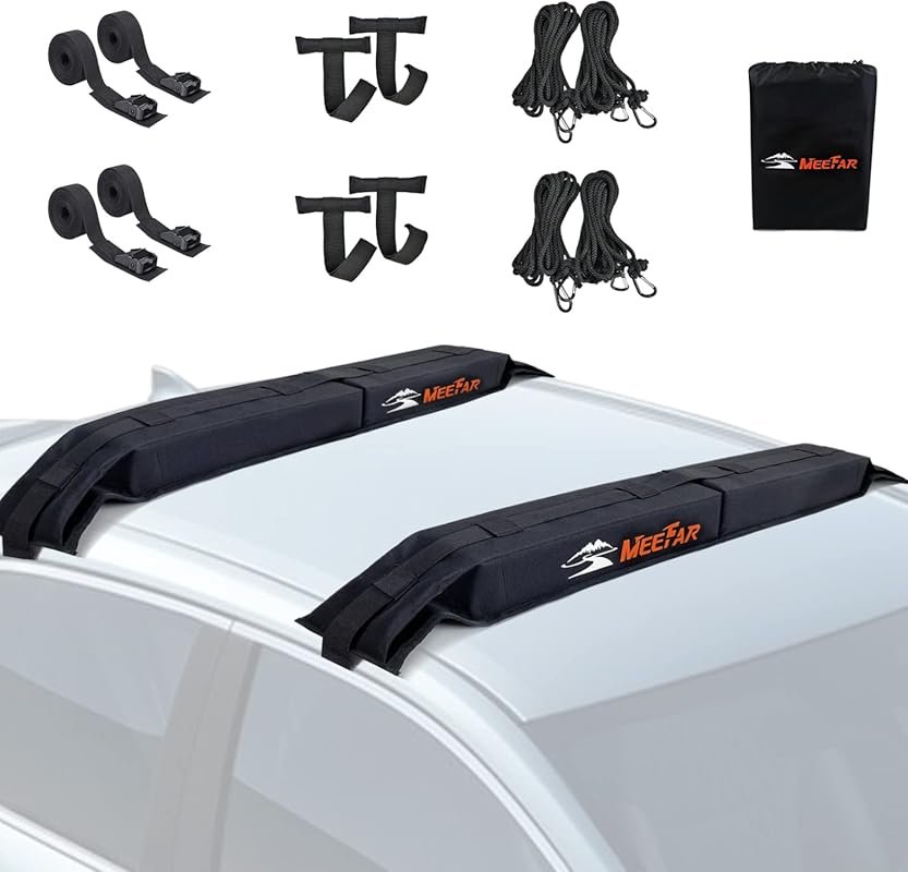 MeeFar Soft Roof Rack System for Kayaks, Surfboards, SUPs, and Canoes 