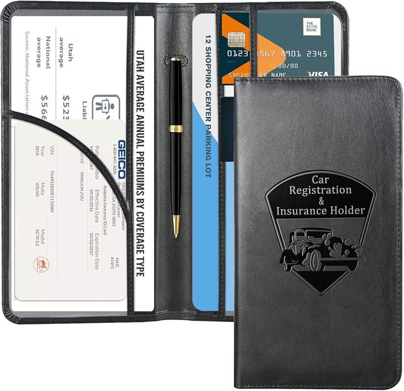 CoBak Car Registration and Insurance Holder for Glove Box Organization