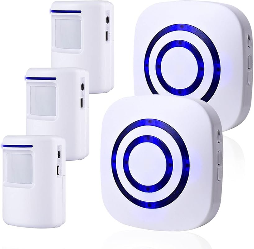 Wireless Motion Sensor Driveway Alarm for Home Security with 2 Receive