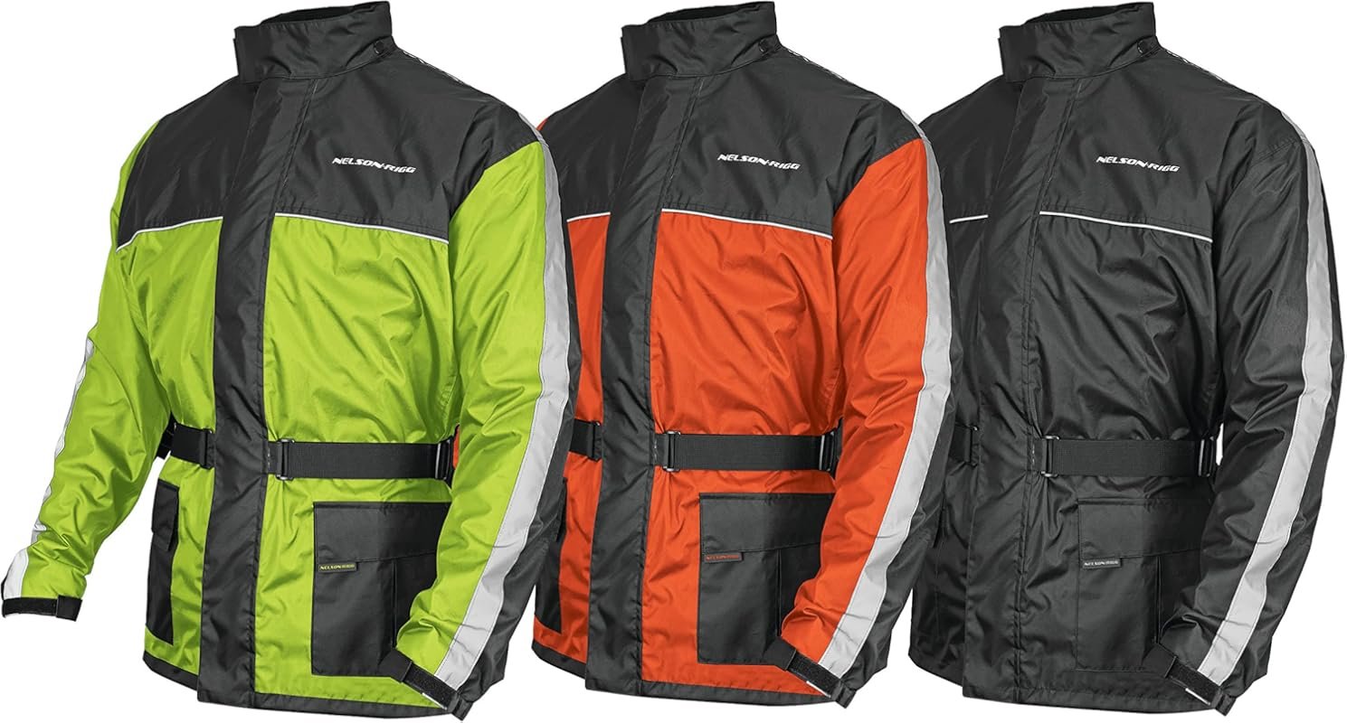 Nelson Rigg Solo Storm Rain Jacket, Waterproof, Breathable, and Packab