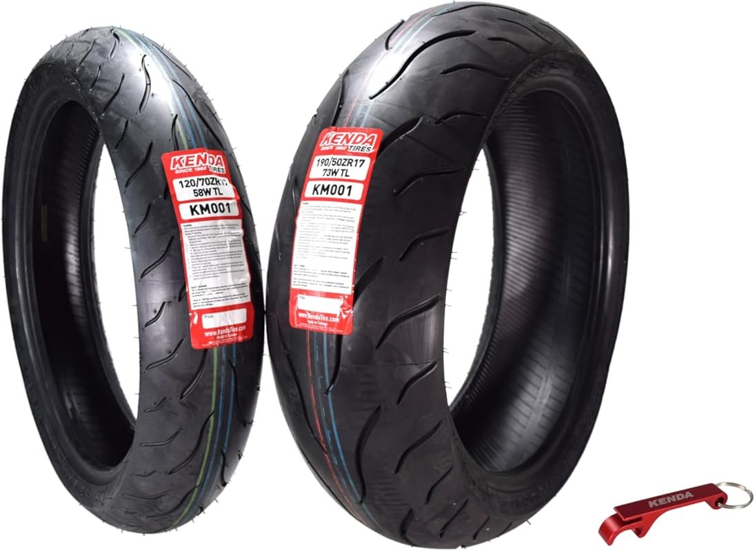 Kenda KM1 Radial Tires for Sport Touring Motorcycles with Wet Grip and