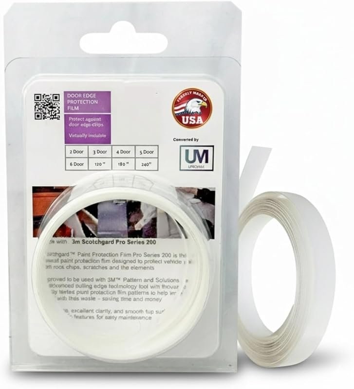 Clear 3M Paint Protection Film Door Edge Guards, 8mil Precut Strips fo