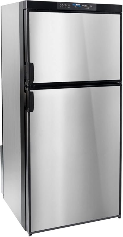 RecPro 6.3 Cubic Foot RV Refrigerator with Gas and Electric Power Opti