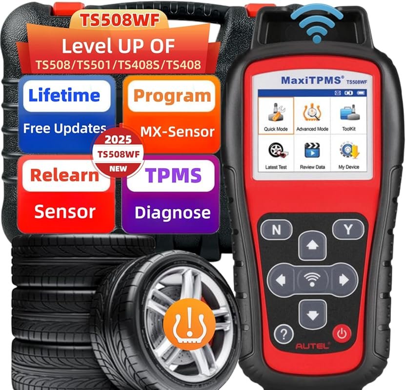 Autel TS508WF TPMS Relearn Tool to Activate, Program Sensors and Reset
