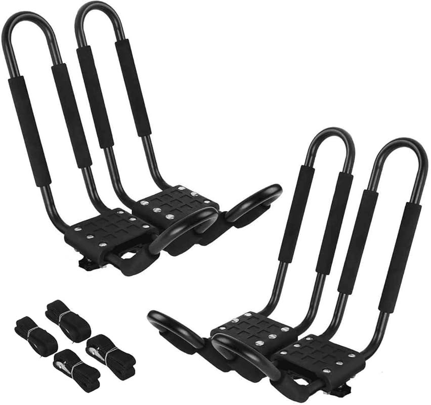PIRIPARA J-Bar Kayak Roof Rack Set of 4 for Canoes, SUVs, Cars, Trucks