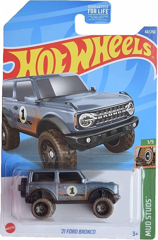 Hot Wheels 1/5 Scale 2021 Ford Bronco Mud Studs Diecast Car, Off-Road