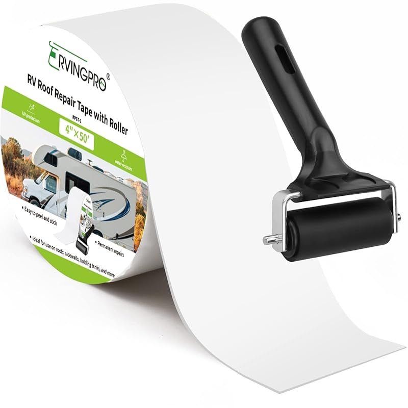 RV Roof Sealant Tape 4x50 ft White - Waterproof Weatherproof UV-Resist