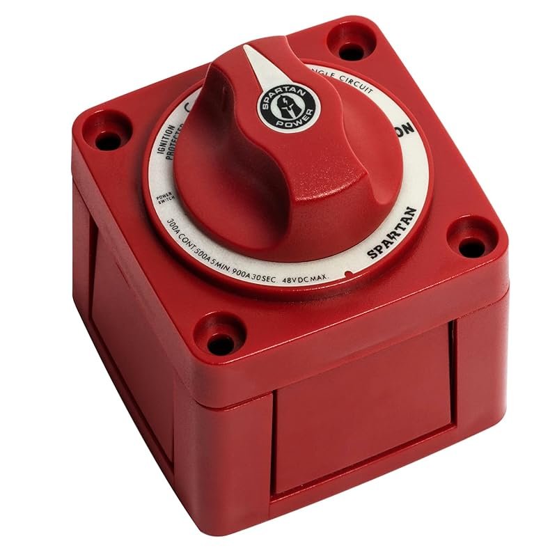 Spartan Power 300A Ignition Protected Battery Disconnect Switch for 12