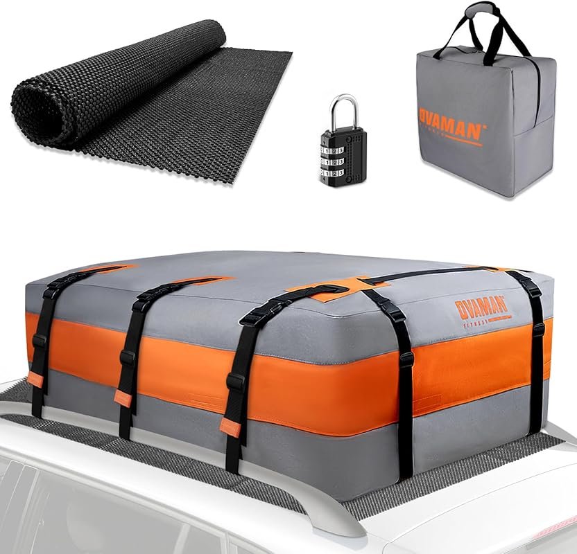 20 Cubic Feet Waterproof Roof Bag for Vehicles with Anti-Slip Mat, 6 H