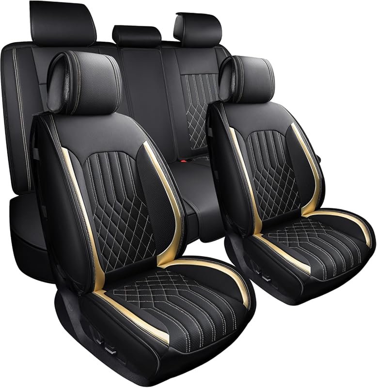 Tomatoman Universal Car Seat Covers for Kia Optima, Full Set in Black 