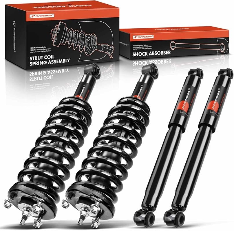 A-Premium front and rear complete strut and coil spring assembly for 1