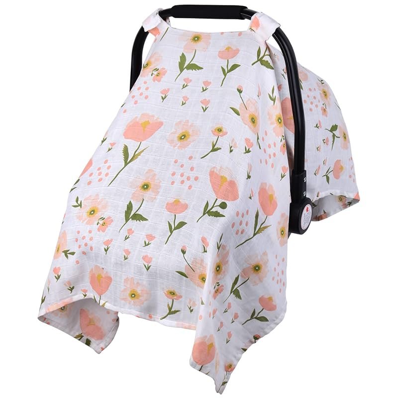 Lightweight Muslin Infant Car Seat Cover for Breathable Coverage in Wa