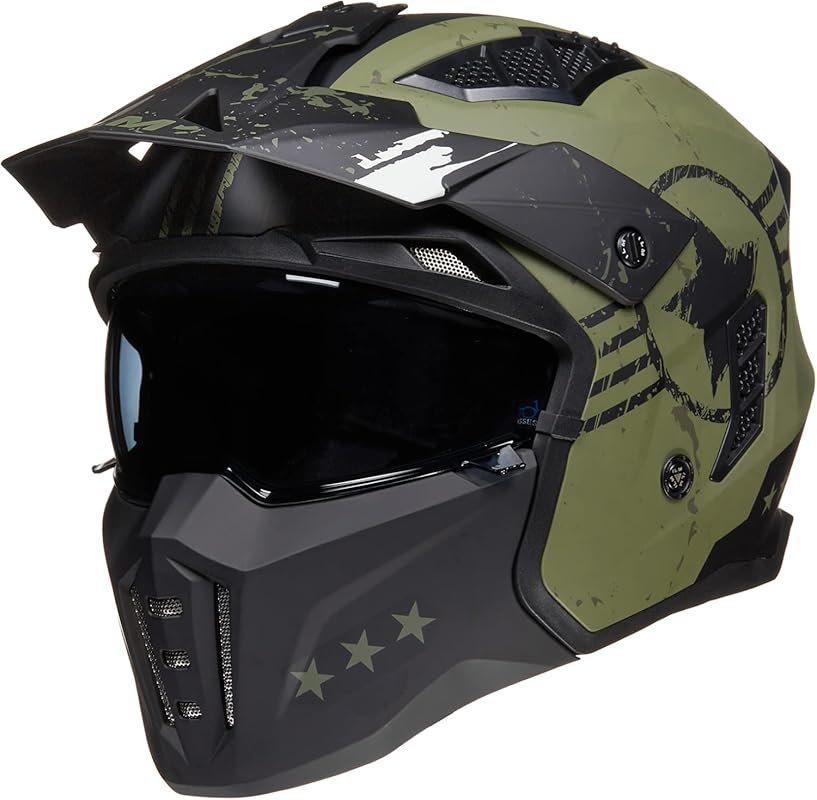 ILM Open Face Motorcycle Helmet with Visor for Moped and ATV Riders