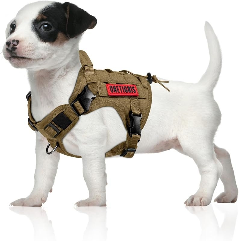 OneTigris Tactical Dog Harness Vest,No-Pull Service Dog Vest with Hook