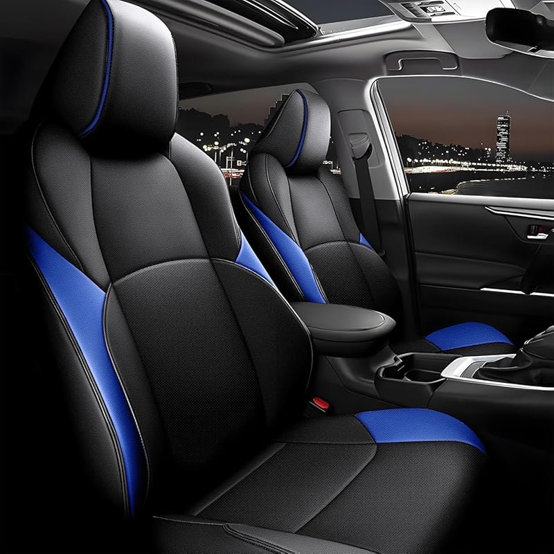 Faux leather seat covers for Toyota C-HR 2018–2022, full set with wate