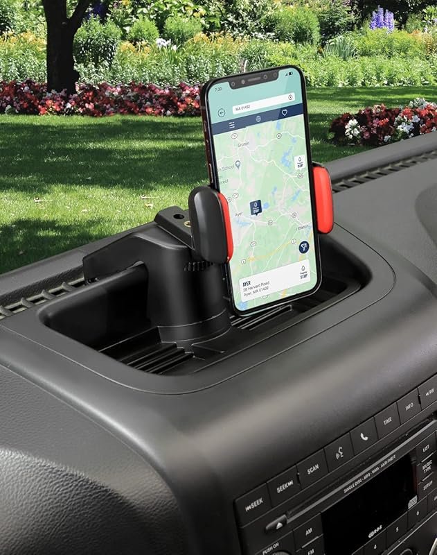 JeCar JK Dash Phone Mount for 2011-2018 Jeep Wrangler JK JKU in Black