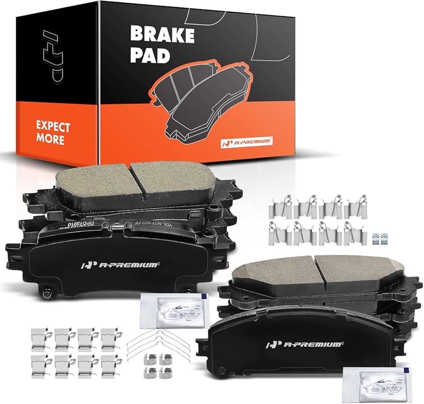 A-Premium Front and Rear Ceramic Brake Pads with Hardware for Lexus RX