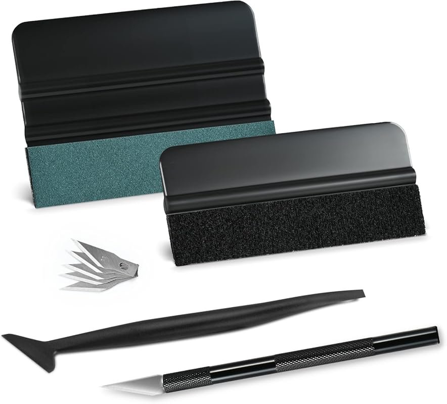 Car Window Tint Installation Kit with Vinyl Wrap Tools Including Felt 