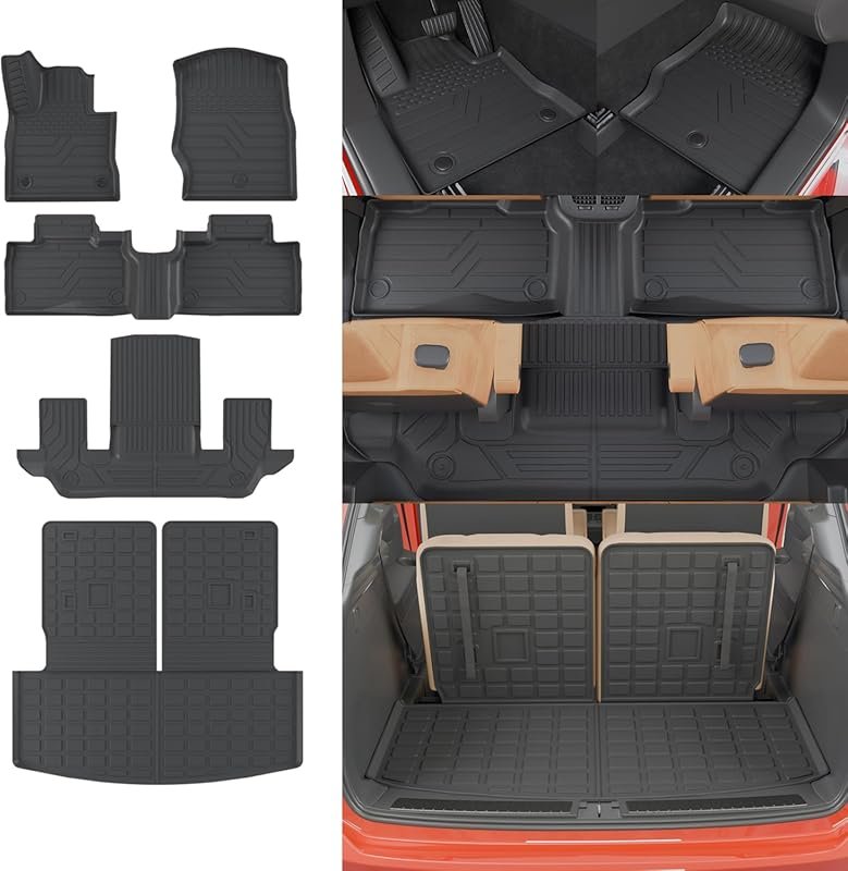 Rongtaod Floor Mats with Trunk Liner and Backrest Mat for 2020-2026 Fo