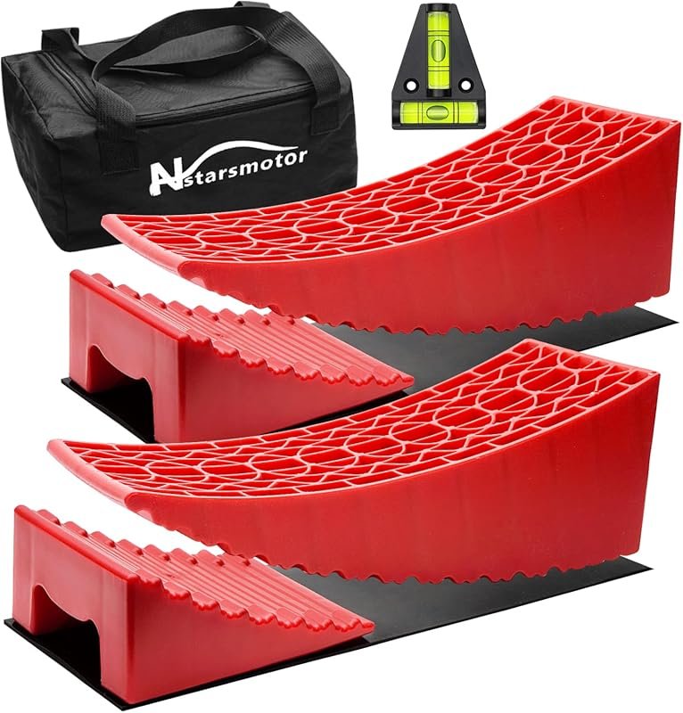 Camper leveler two pack supports two axles up to 35000 pounds for fift