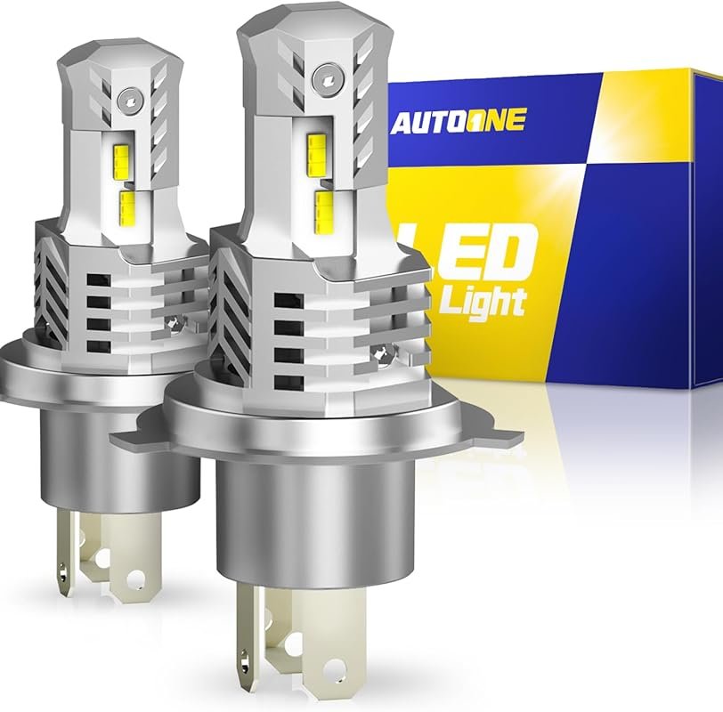 AUTOONE H4/9003 LED Bulbs, 6000K White, Super Bright, Direct Fit, Pack