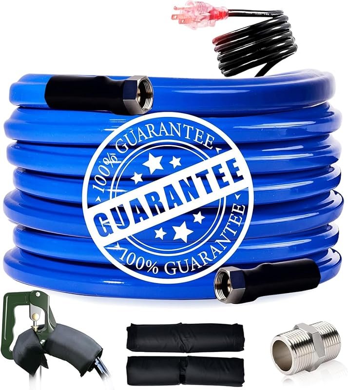 15FT Heated RV Water Hose, -45°F Freeze Protection, Ideal for Camping
