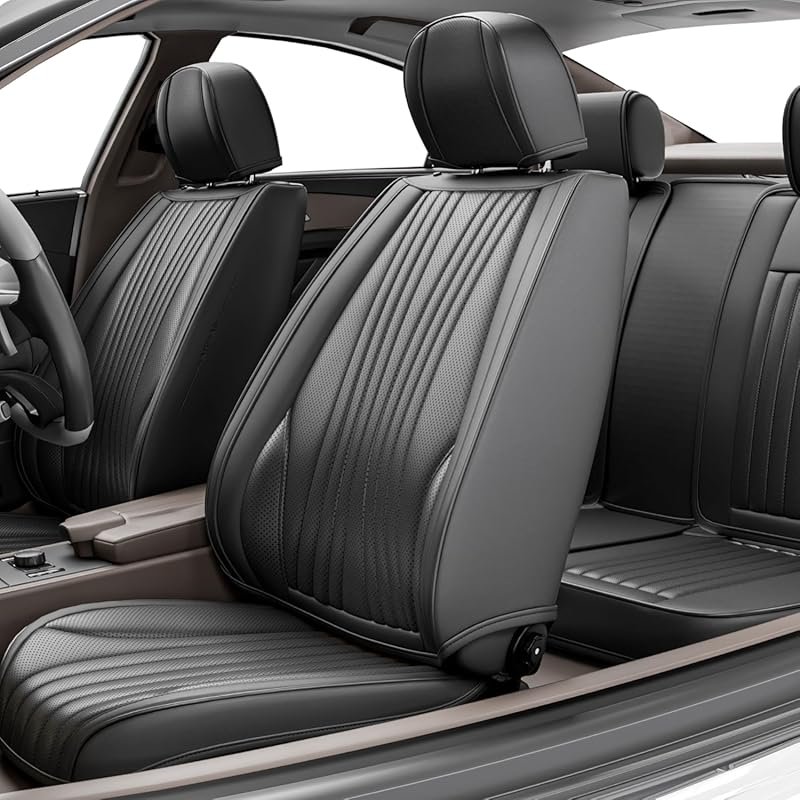Full Set of Waterproof Nappa Leather Car Seat Covers for Sedans, SUVs,
