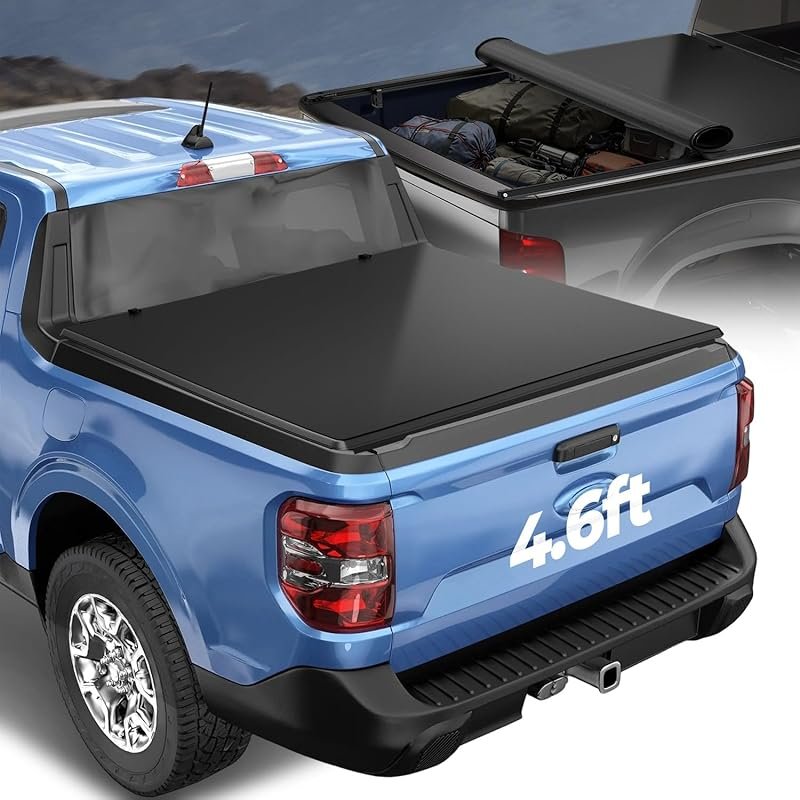 Auto Dynasty Soft Roll-Up Tonneau Cover for Ford Maverick 2022-2025, 4