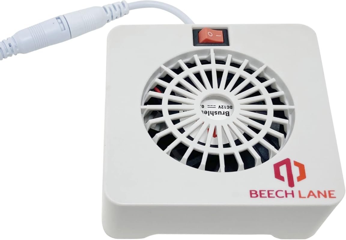 Beech Lane 12V RV Fridge Fan with Wired Connection for Constant Power