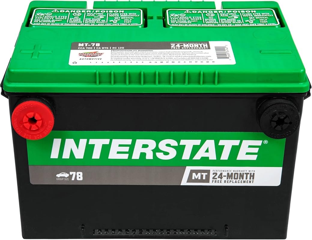 Interstate Batteries Group 78 MT-78 12V 700 CCA Car Battery with 24 Mo