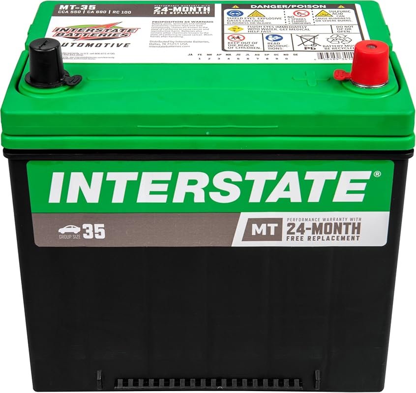 Interstate Batteries Group 35 Car Battery Replacement 12V, 550 CCA, 2