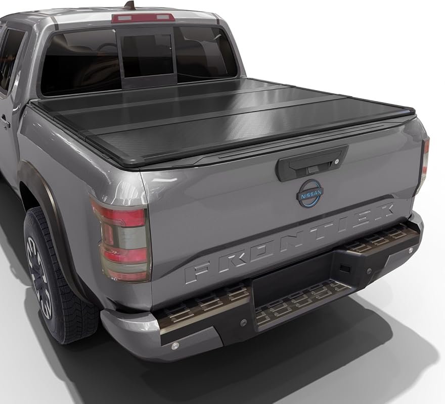 Hard Shell Folding Tonneau Cover for Nissan Frontier 2005-2026 with 5 