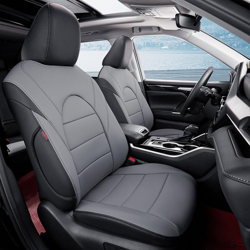 Luxury faux leather seat covers for 2020–2026 Toyota Highlander with f