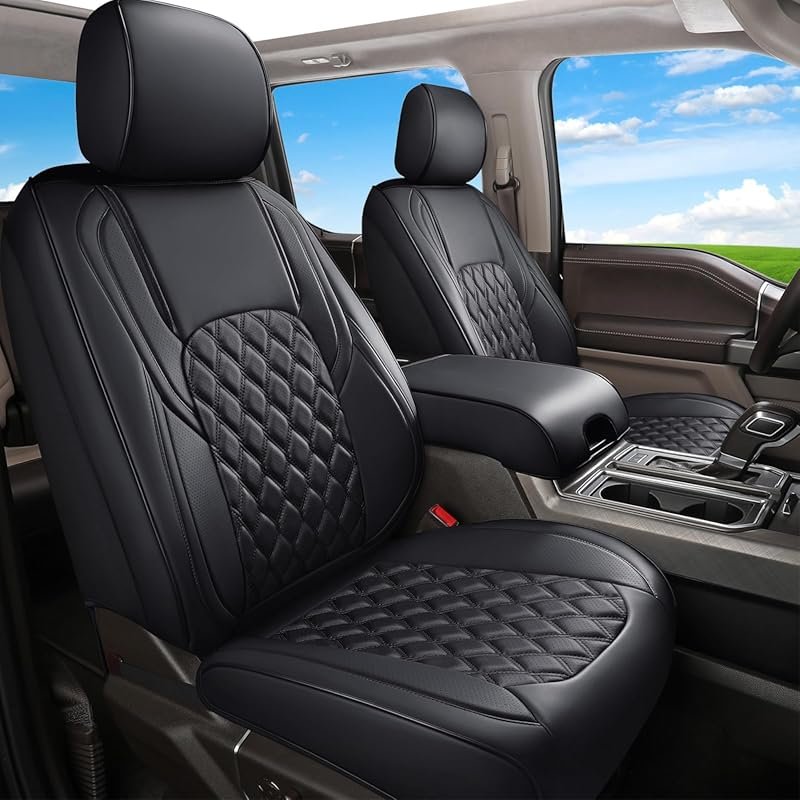 Huidasource Leather Seat Covers for 2015-2025 Ford F-150 and Super Dut