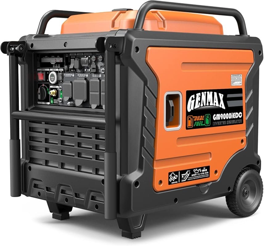 GENMAX 9000W Dual Fuel Portable Inverter Generator with Remote Electri