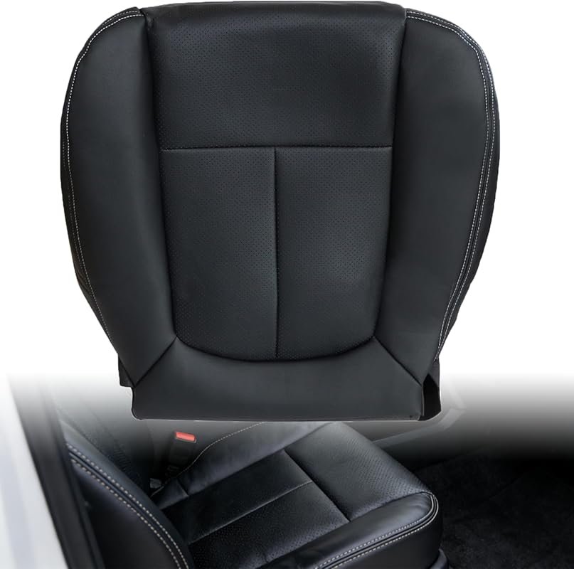 Perforated Leather Driver Side Bottom Seat Cover for 2009-2014 Ford F-
