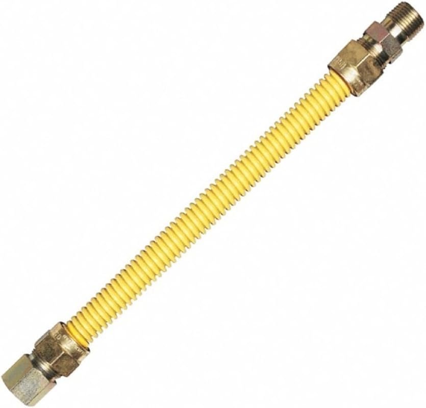 EZ-Fluid 18-Inch Flexible Gas Connector Hose for Tankless Water Heater