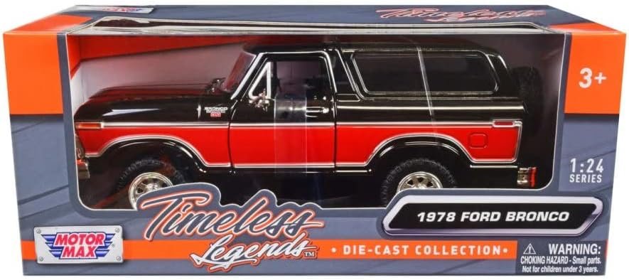 Motor Max 1978 Ford Bronco Ranger XLT Diecast Model 1/24 Scale with Sp