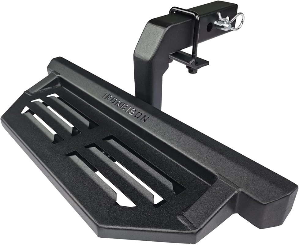 IRONBISON Hitch Step with 5-Inch Drop and Heavy Duty Steel for 2-Inch