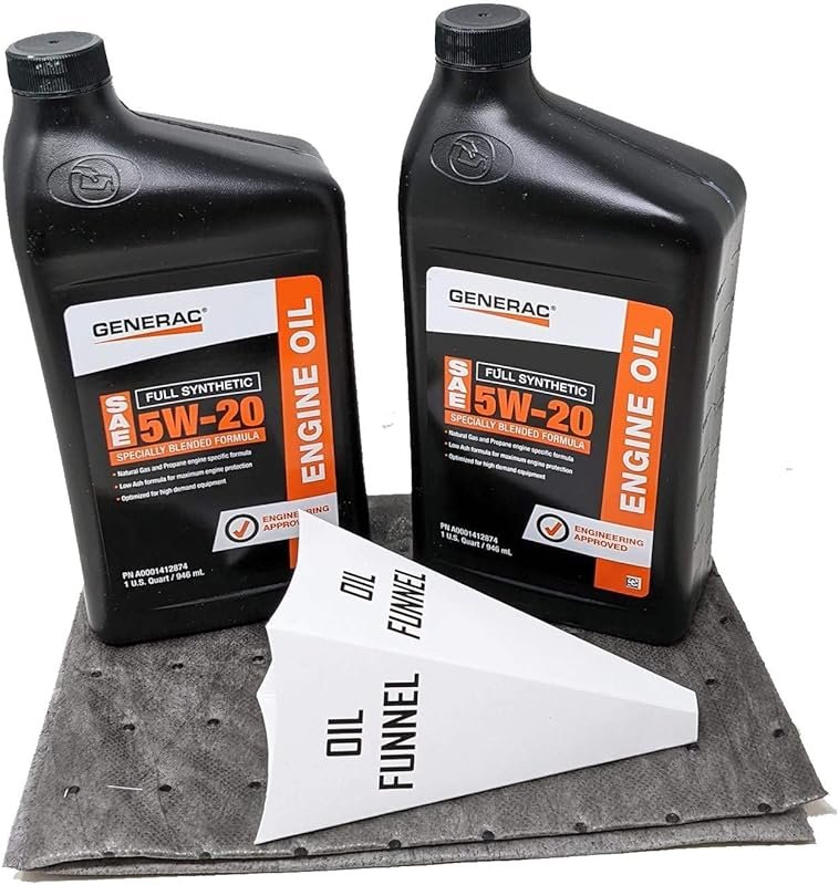 Generac A0001412874 5W20 Full Synthetic Engine Oil Quart